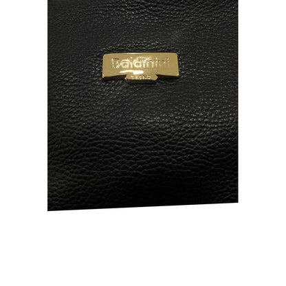 Shoulder Clutch Handbag by Baldinini Trend for women in metal black & gold showcases a sculptural silhouette, featuring a secure , ample , and versatile shoulder-strap & handle for a sculptural aesthetic.