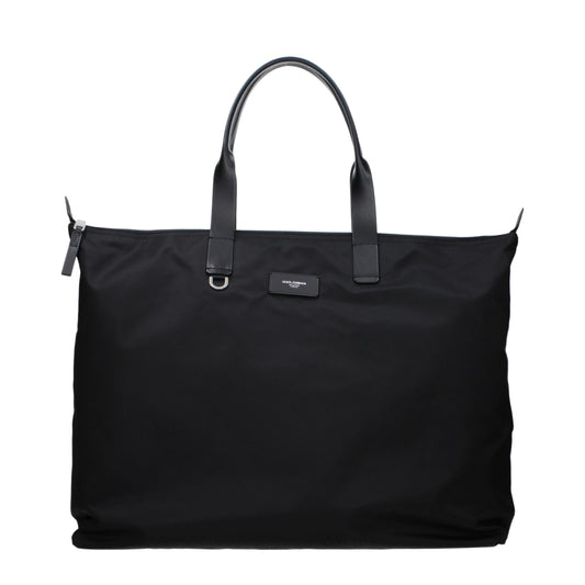 Shoulder Bag by Dolce & Gabbana for men in nylon black features an effortlessly chic silhouette with a secure , ample , and versatile shoulder-strap for effortlessly chic everyday luxury.