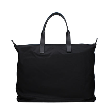 Shoulder Bag by Dolce & Gabbana for men in nylon black showcases a statuesque silhouette, artfully detailed with a secure , organized , and versatile shoulder-strap for a statuesque look.