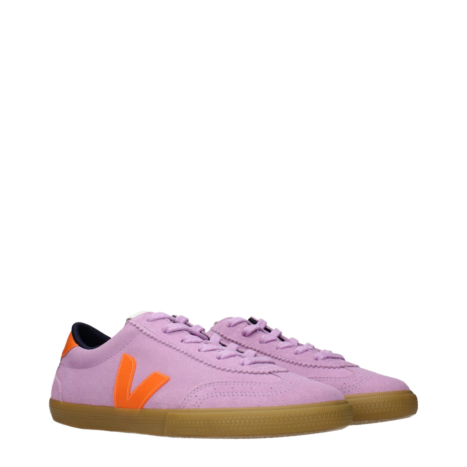 Sneakers by Veja for women in suede leather pink features a chic design, perfectly showcasing the chic low-top style of this Women's Low Top Suede Leather Sneakers.
