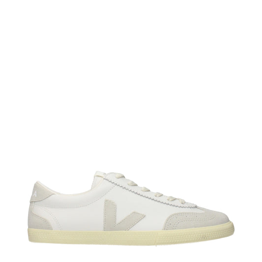 Sneakers by Veja for women in leather blue & white features an fashionable silhouette, showcasing the premium Women's Low Top Leather Sneakers in a fashionable low-top style that offers a fashionable finish for refined style.