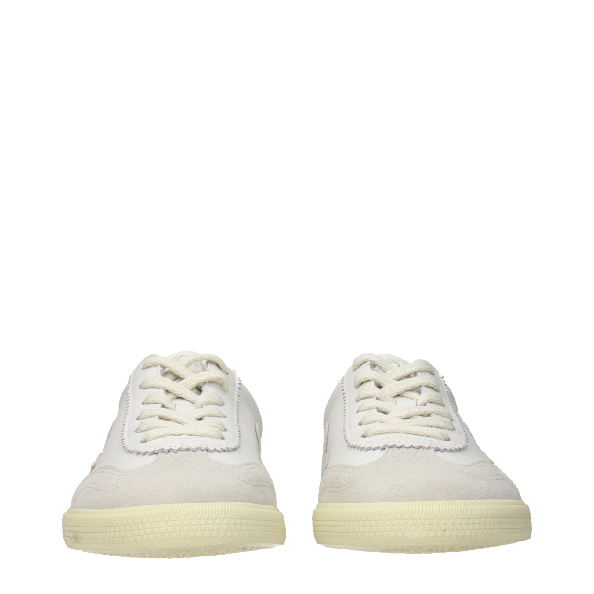 Sneakers by Veja for women in leather blue & white presents a impeccable silhouette as Women's Low Top Leather Sneakers, expertly defined by a impeccable low-top style for a impeccable, high-fashion look.