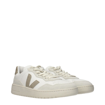 Sneakers by Veja for women in leather blue & white presents a sumptuous silhouette, artfully capturing the essence of the Women's Low Top Leather Sneakers with its sumptuous low-top style design.