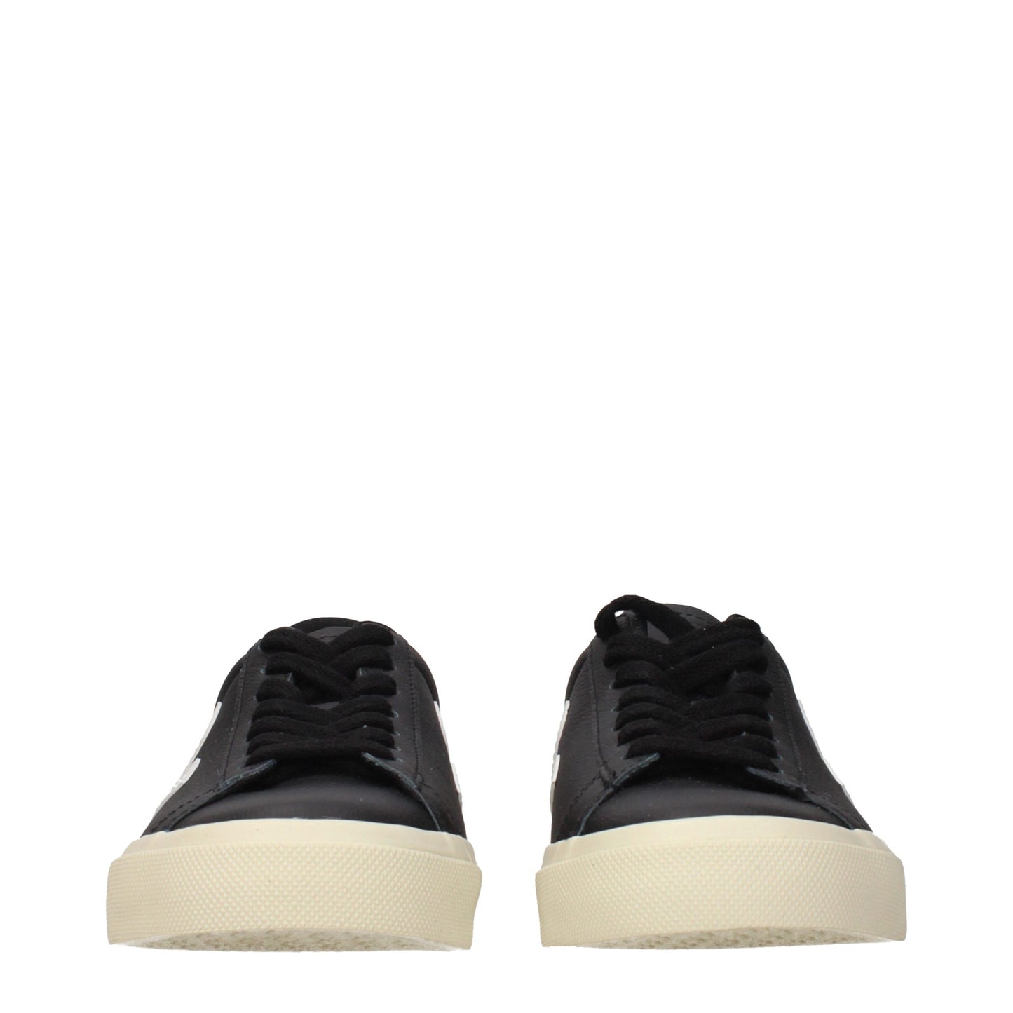 Sneakers by Veja for women in leather black presents a impeccable silhouette as Women's Low Top Leather Sneakers, expertly defined by a impeccable low-top style for a impeccable, high-fashion look.