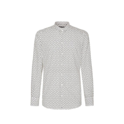 Dolce & Gabbana White Cotton Pattern Shirt