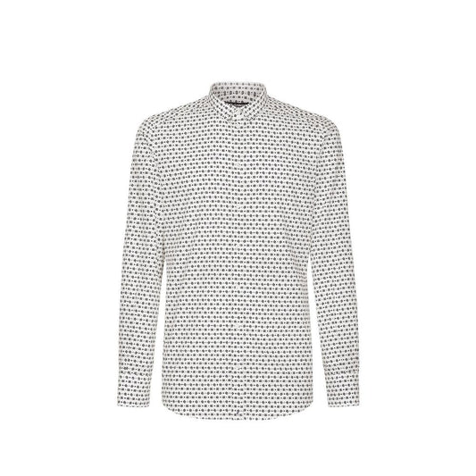 Dolce & Gabbana White Cotton Pattern Shirt