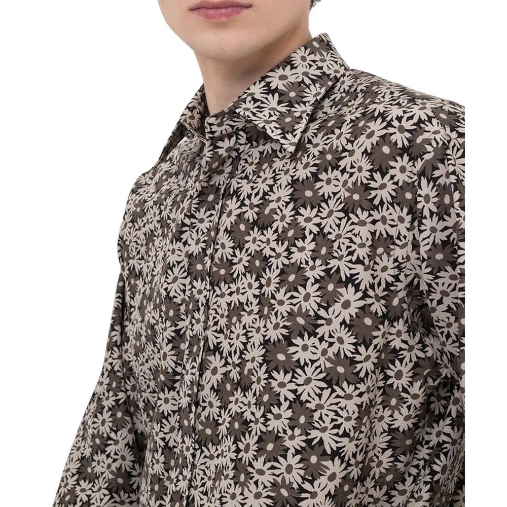 Tom Ford Bicolor Cotton Pattern Shirt