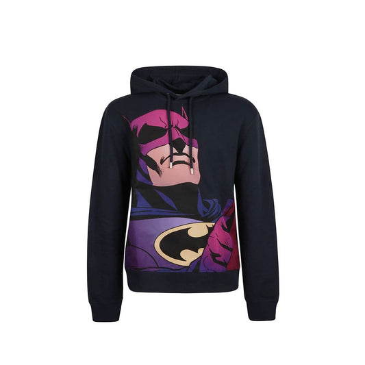 Sweatshirt Hoodie by Lanvin for men in cotton blue features a edgy silhouette, detailed with a edgy hooded neckline and for a refined finish.