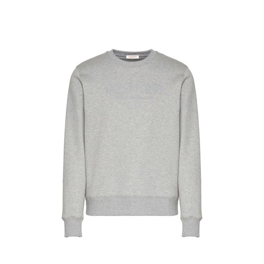 Valentino Gray Cotton Sweatshirt