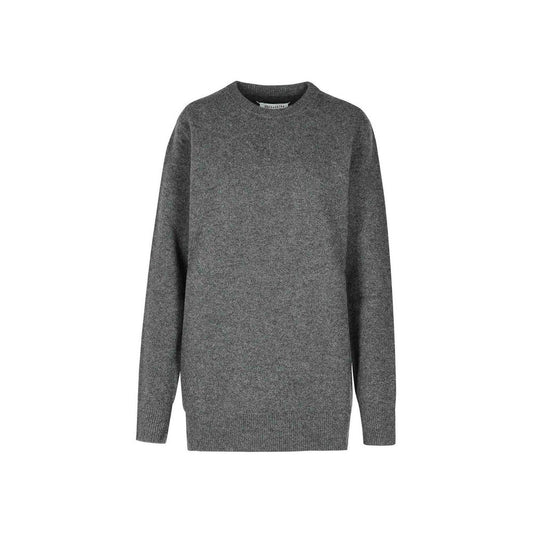 Sweatshirt by Maison Margiela for men in wool gray presents a smart casual silhouette, featuring a smart casual round neckline and long-sleeve for a sophisticated look.