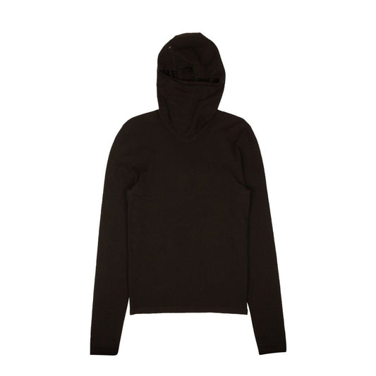 Sweatshirt Hoodie by Bottega Veneta for men in cashmere black features an luminous silhouette, showcasing a sophisticated hooded neckline and long-sleeve for a truly luminous look.