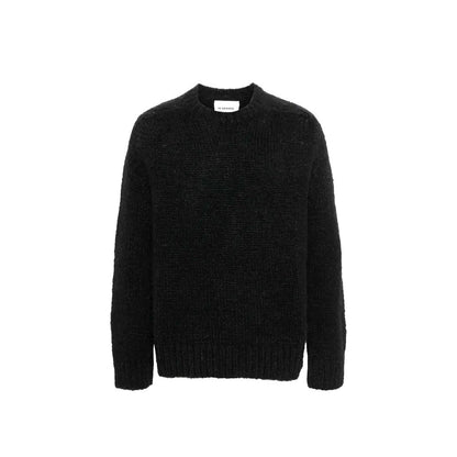 Jil Sander Black Alpaca Leather Sweater
