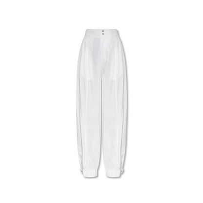 Bottega Veneta White Cotton Casual Pants