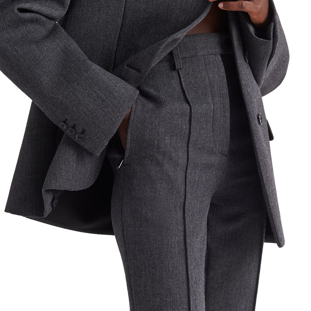 Prada Gray Elastane Dress Pants