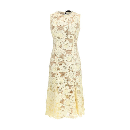 Dress by Self-Portrait for women in polyester bicolour & patterned showcases a striking silhouette, elegantly detailed with a sleeveless, refined , and a striking midi for a striking finish.