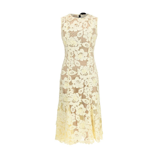 Dress by Self-Portrait for women in polyester bicolour & patterned showcases a striking silhouette, elegantly detailed with a sleeveless, refined , and a striking midi for a striking finish.