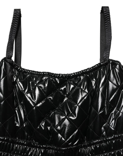 Dolce & Gabbana Black Sleeveless Romper Jumpsuit Dress