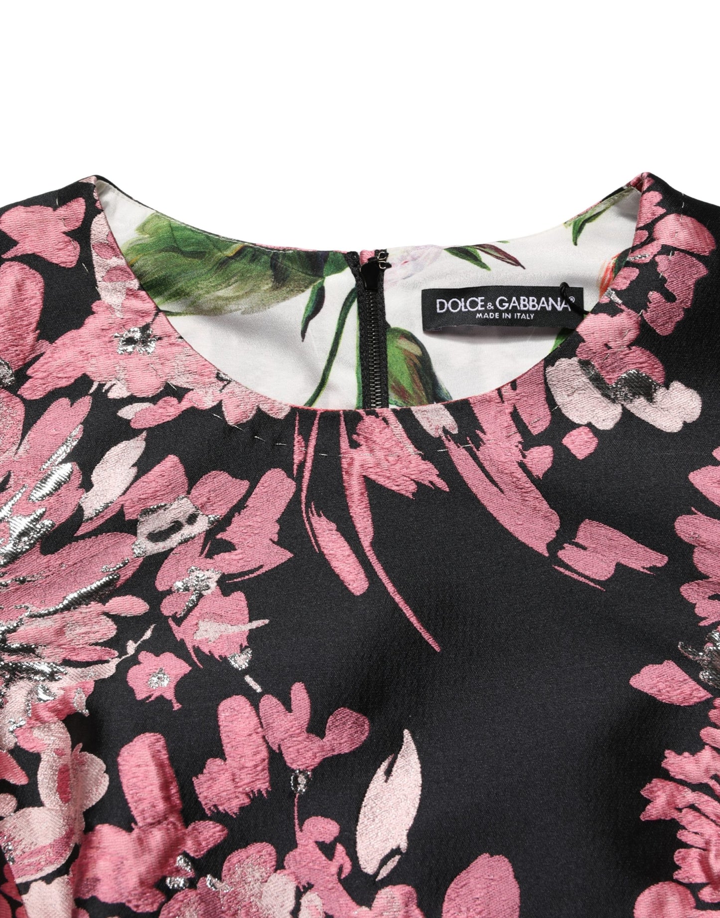 Dolce & Gabbana Multicolor Floral Brocade A-line Mini Dress