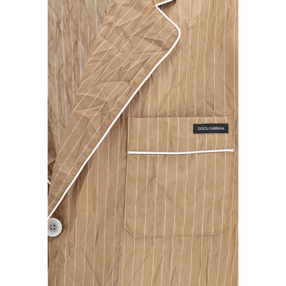 Dolce & Gabbana Beige Linen Robe