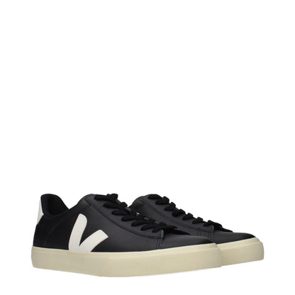 Sneakers by Veja for men in leather black presents a sumptuous silhouette, artfully capturing the essence of the Men's Low Top Leather Sneakers with its sumptuous low-top style design.