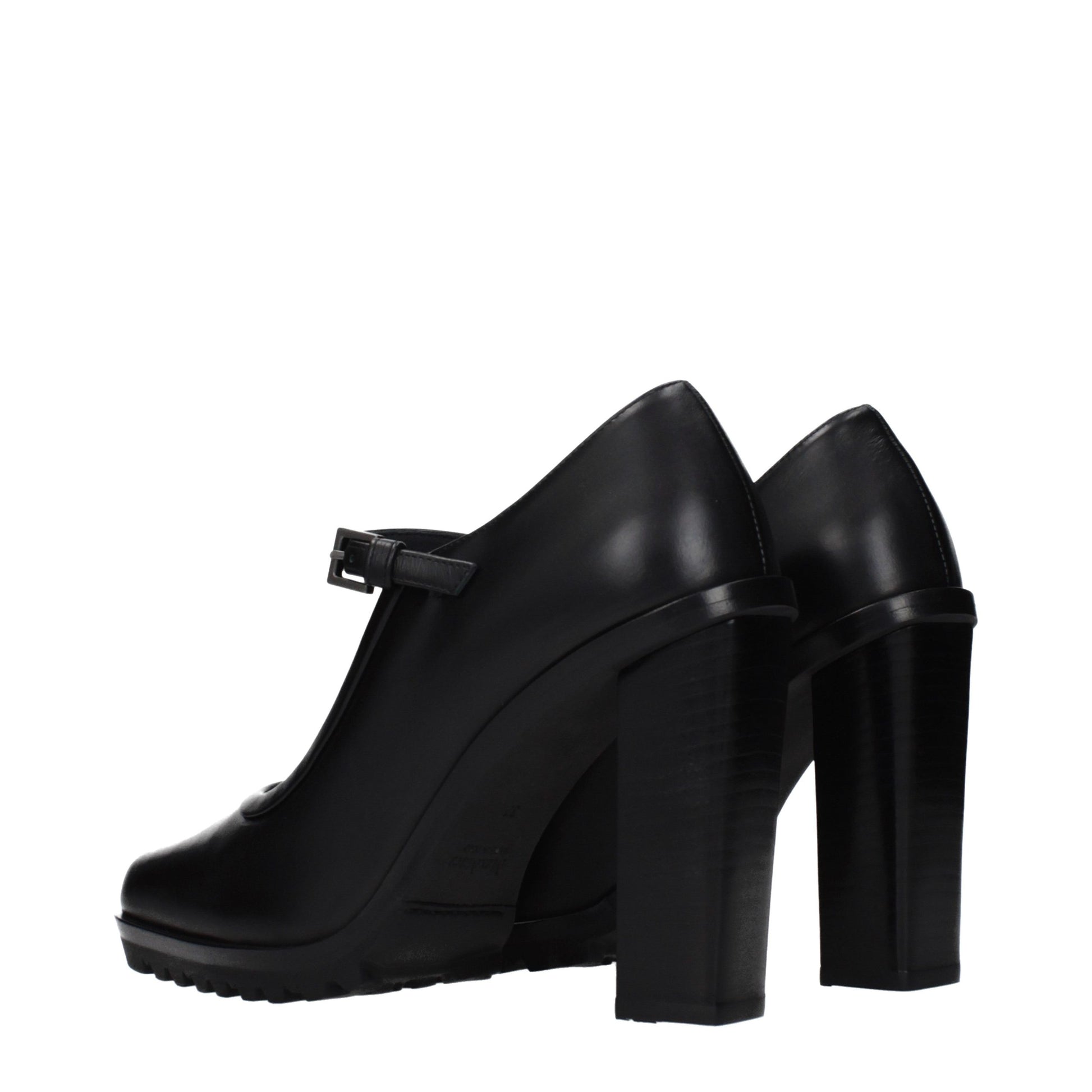 High-Heel Pumps Heels by Max Mara for women in leather black features an captivating silhouette, showcasing the elegant Women's Leather High-Heel Pumps Heels design with a high-heel and a sophisticated .