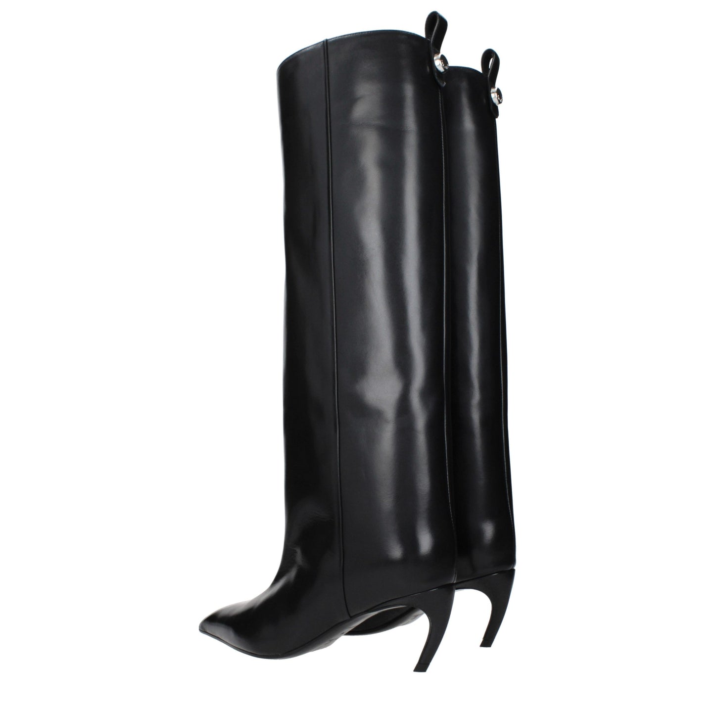 The Attico Women's Leather High-Heel Boots - Black