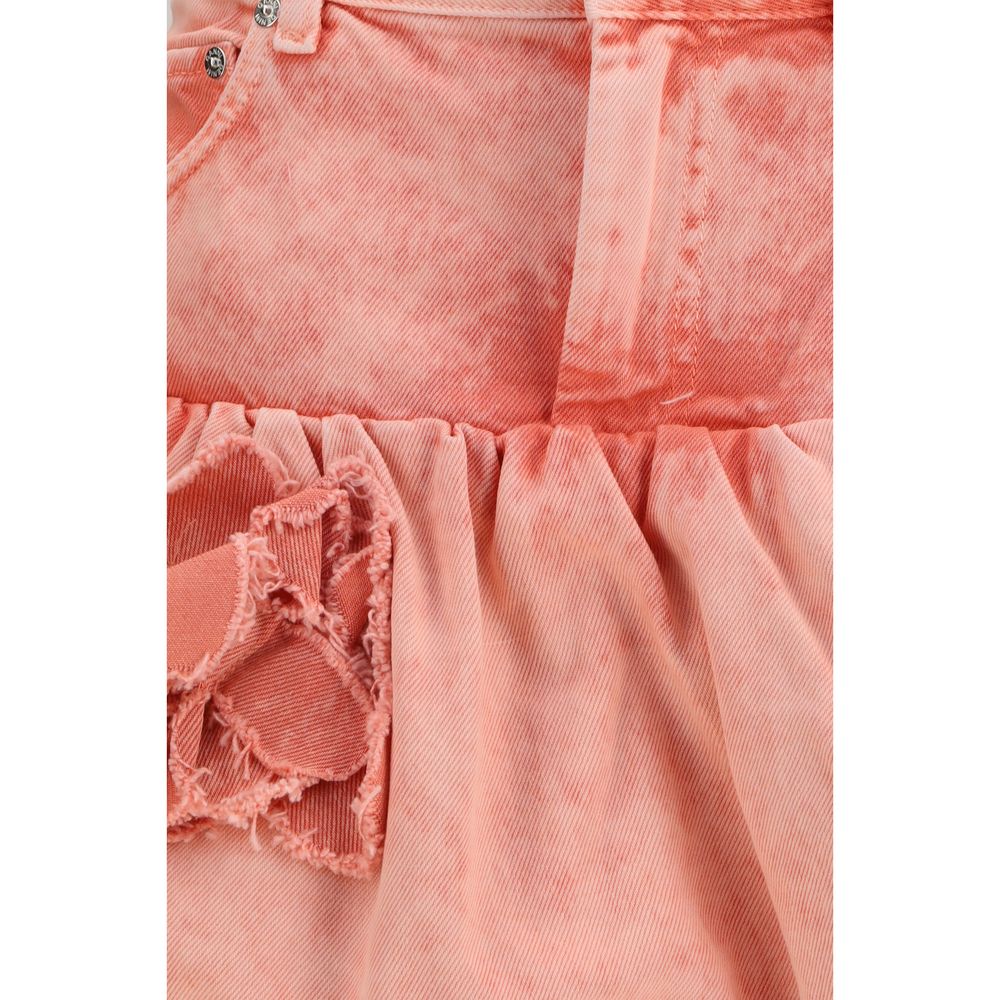 Skirt by Ganni for women in cotton denim multicolor features a captivating silhouette, showcasing the captivating Women's Denim Cotton Mini Skirt design with a sophisticated mini for a captivating look.