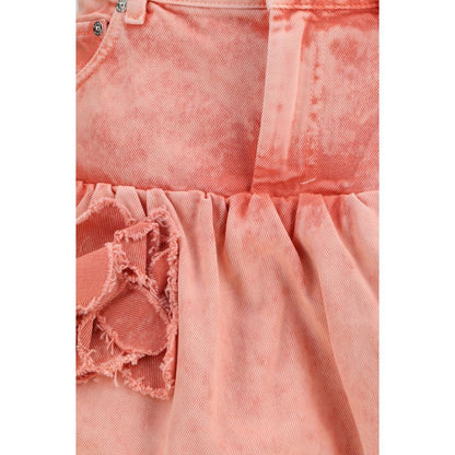 Skirt by Ganni for women in cotton denim multicolor features a captivating silhouette, showcasing the captivating Women's Denim Cotton Mini Skirt design with a sophisticated mini for a captivating look.
