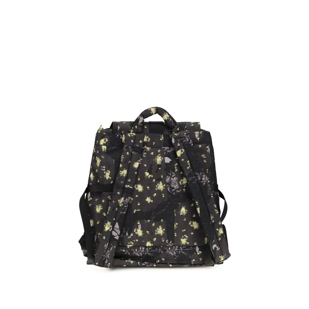 Backpack by Ganni for women in viscose linen lurex & nylon multicolor & print features an ultra-portable silhouette from the Re Tech Viscose Linen Lurex & Nylon Backpack range, with a secure buckle, ample external-pockets, and versatile handle, backpack-strap & adjustable-strap.
