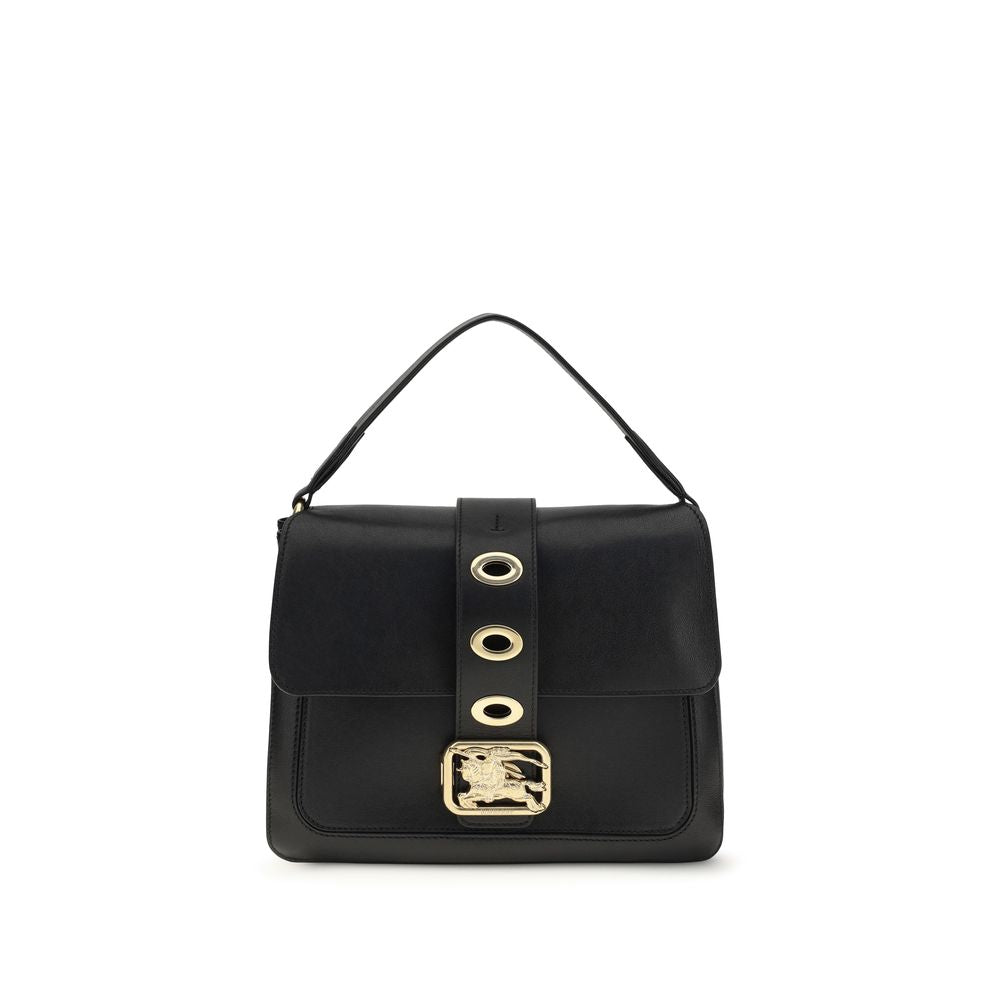 Small Crossbody Shoulder Bag by Burberry for women in polyurethane suede leather black features a distinguished silhouette, showcasing a secure snap & buckle and distinguished with versatile crossbody-strap, shoulder-strap, handle, adjustable-strap & detachable-strap for a distinguished finish.