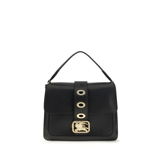 Small Crossbody Shoulder Bag by Burberry for women in polyurethane suede leather black features a distinguished silhouette, showcasing a secure snap & buckle and distinguished with versatile crossbody-strap, shoulder-strap, handle, adjustable-strap & detachable-strap for a distinguished finish.