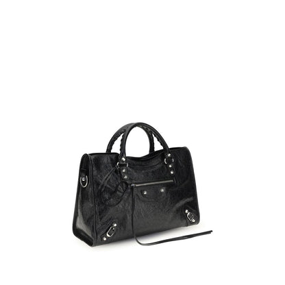Balenciaga Icon Le City Brass Zamak & Calf Leather Medium Shoulder Bag - Black