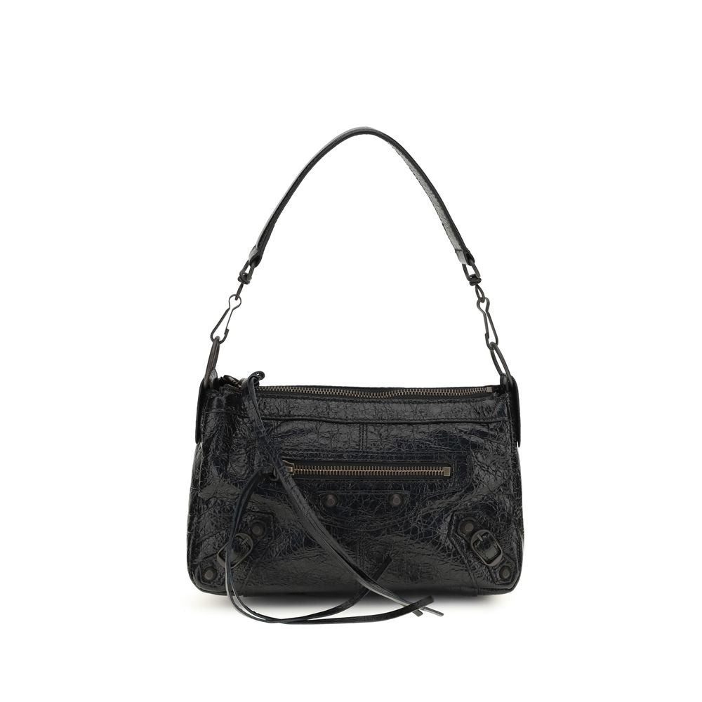 Mini Crossbody Shoulder Bag by Balenciaga for women in zamak cotton canvas calf & lambskin leather black showcases a enviable silhouette, artfully detailed with a secure zipper, organized , and versatile crossbody-strap, handle & adjustable-strap for a enviable look.
