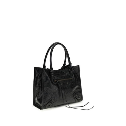 Balenciaga Le City The Tote Brass Zamak & Calf Leather Mini Shoulder Bag - Black