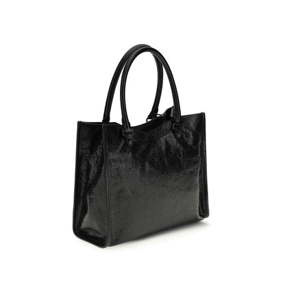 Balenciaga Le City The Tote Brass Zamak & Calf Leather Mini Shoulder Bag - Black