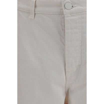 Jeans by Ami Paris for men in cotton denim white presents a tailored silhouette, showcasing a tailored wide & oversized and long cut with a refined for a truly tailored aesthetic.