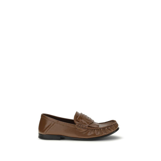 Flat Mule Mules Loafer Slip-On Shoes by Marni for women in leather brown features an dynamic silhouette from the Women's Leather Flat Mule Mules Loafer Slip-On Shoes collection, defined by a dynamic and flat for a dynamic look.