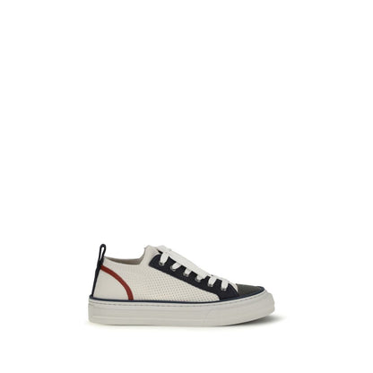 Brunello Cucinelli Women's Low Top Suede Calfskin Leather Sneakers - Multicolor