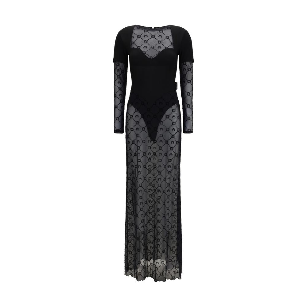 This One-Piece by Marine Serre for women in polyamide velvet black & signature presents a on trend silhouette, elegantly finished with long-sleeve and a on trend round neckline.