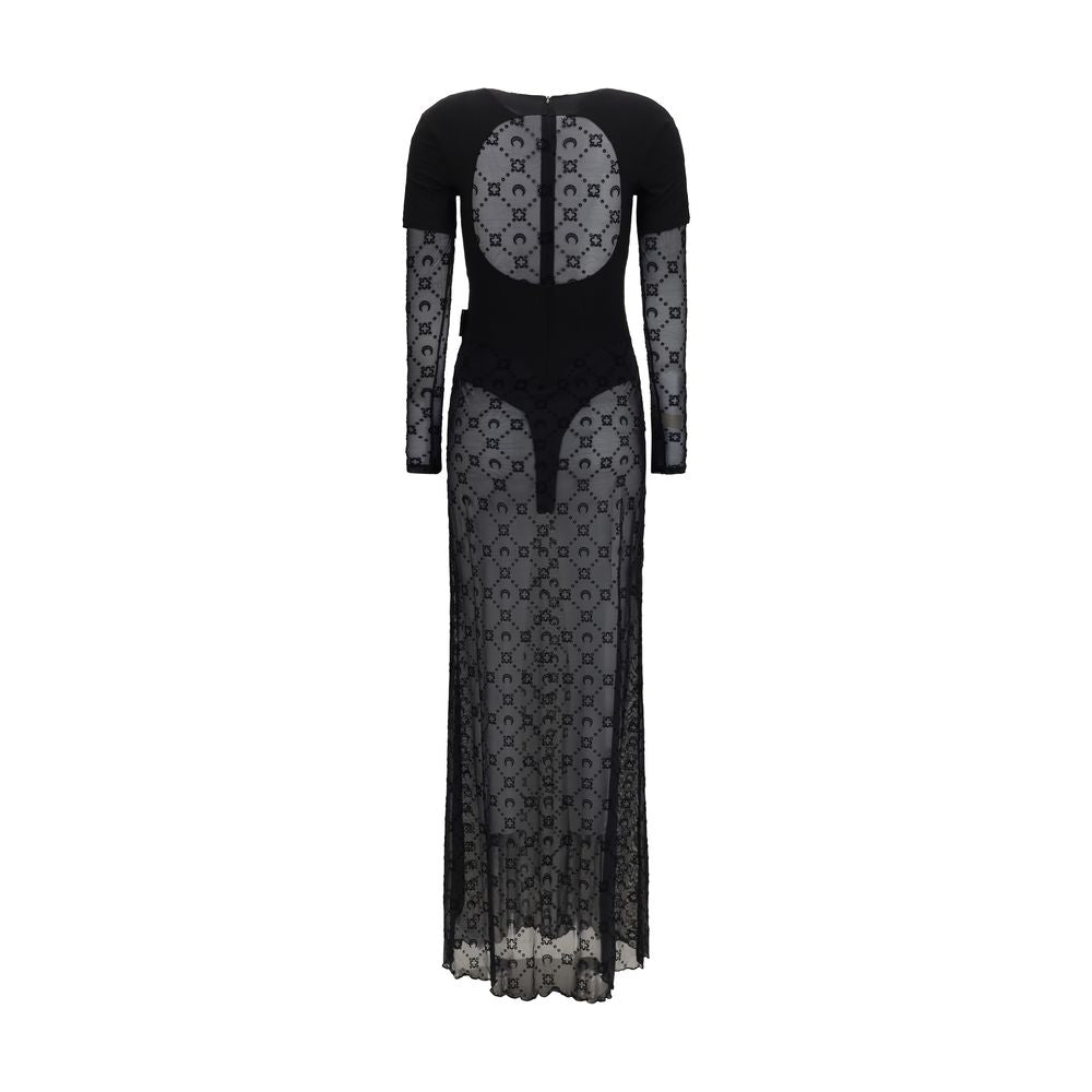 One-Piece by Marine Serre for women in polyamide velvet black & signature showcases a beautiful silhouette, elegantly detailed with a beautiful and round neckline for a sophisticated, beautiful finish.