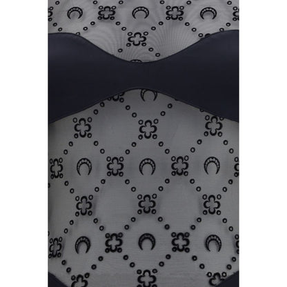Bodysuit by Marine Serre for women in polyamide black & print features an exquisite silhouette with a refined and exquisite detailing.