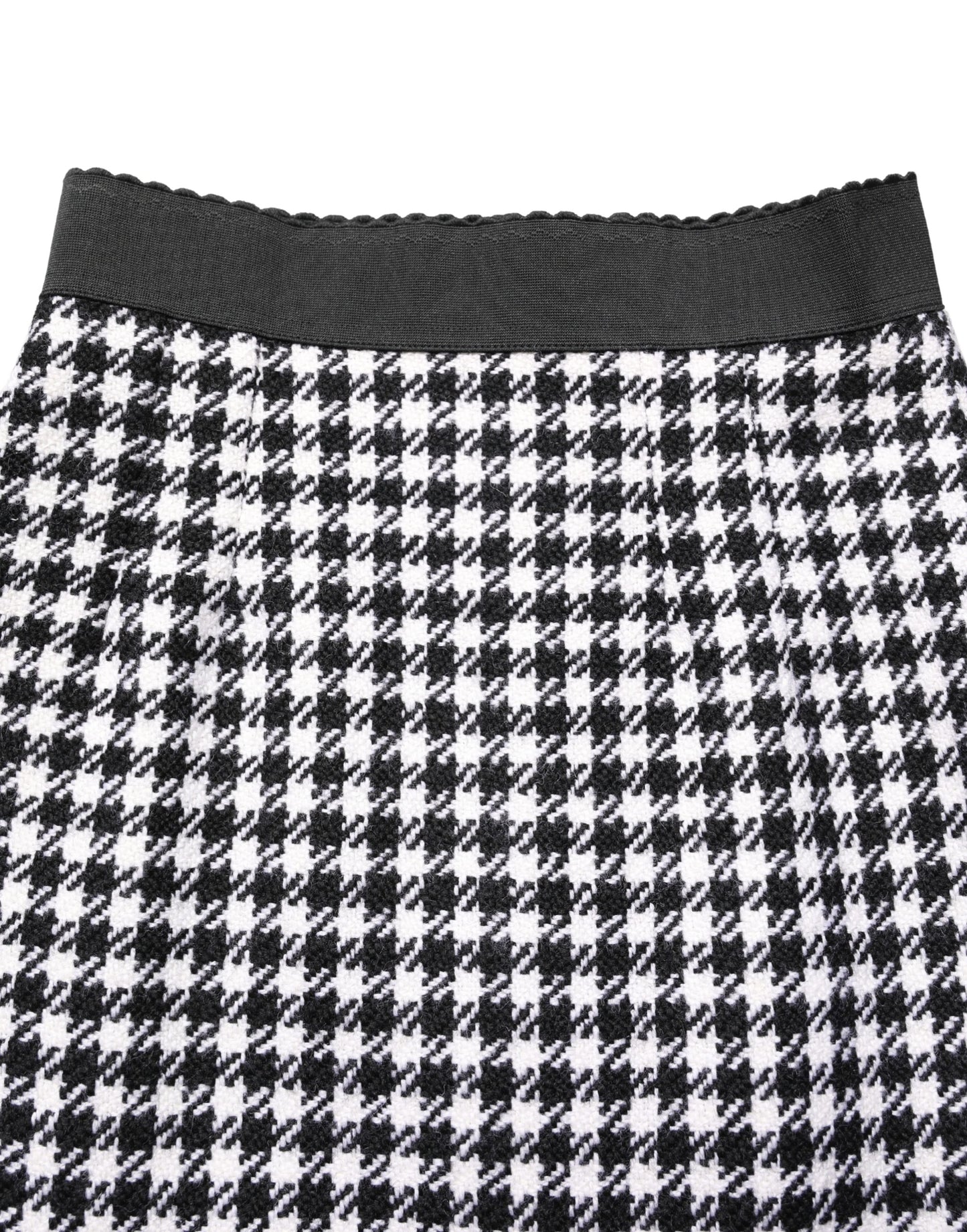 Dolce & Gabbana Black White Houndstooth HighWaist Mini Skirt