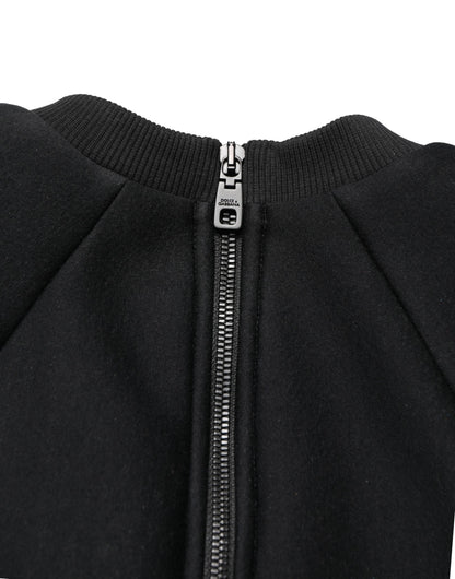 Philosophy Black Cropped ZipperBack Sweatshirt Sweater