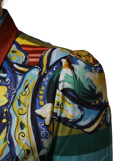 Dolce & Gabbana Women's Stretch Cotton Blouse - Multicolor Print