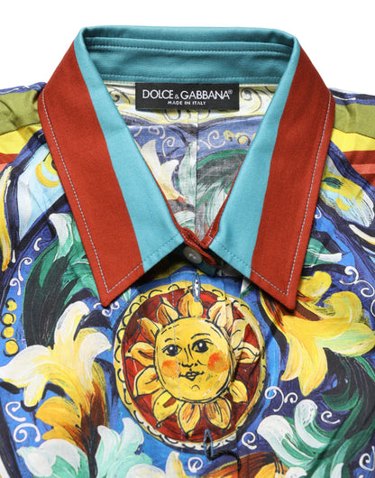 Dolce & Gabbana Women's Stretch Cotton Blouse - Multicolor Print