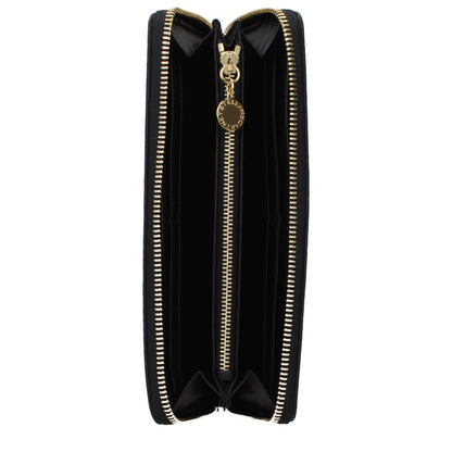 Wallet by Stella McCartney for women in leather black presents a refined silhouette, artfully capturing the essence of the Leather Wallet design with sophisticated eco-friendly for a refined look.