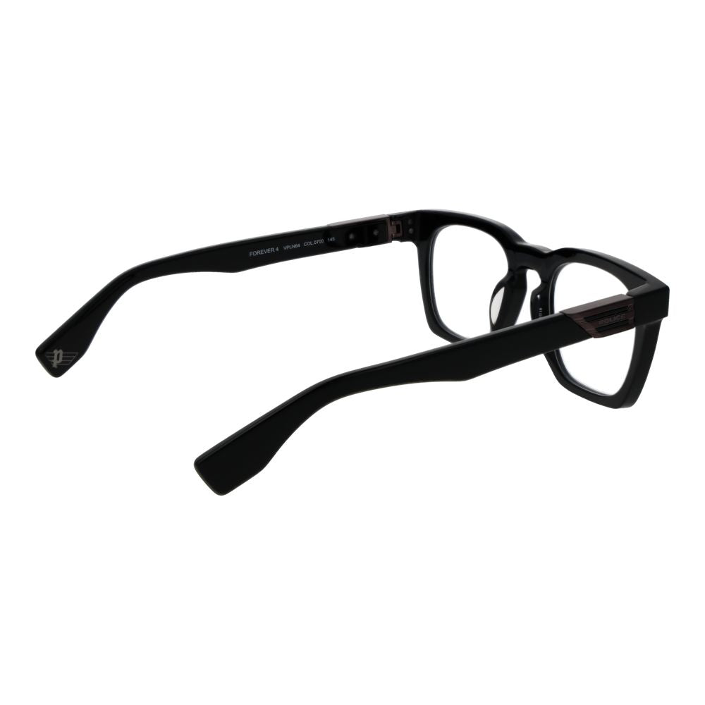 Eyeglasses Frames by Police for men in black features a refined silhouette, showcasing a refined black coloured frame and full-frame frame design for a sophisticated, premium look.