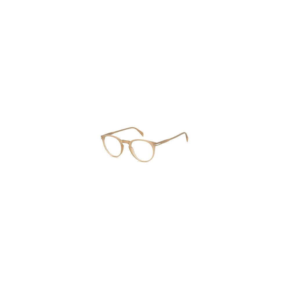 Eyeglasses Frames by David Beckham for men in acetate beige features an refined silhouette, showcasing the refined beige coloured frame and sophisticated full-frame frame design.