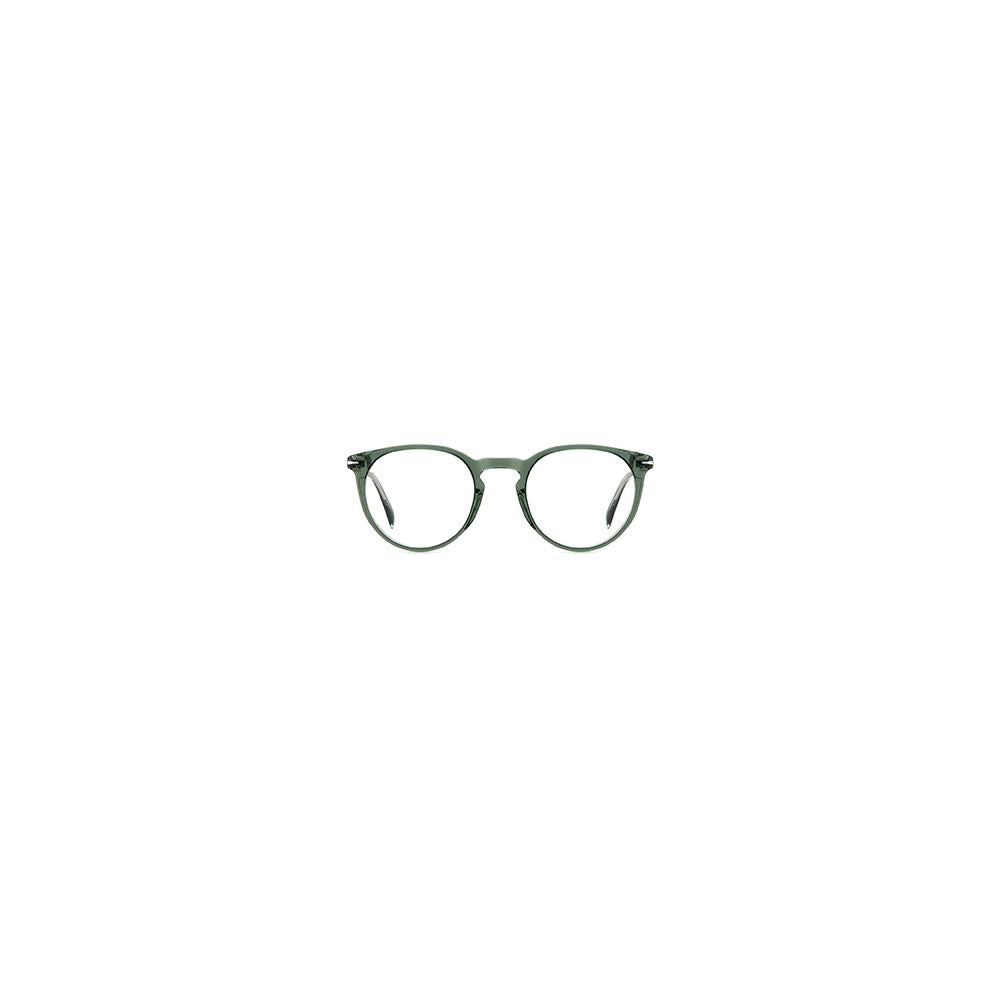 Eyeglasses Frames by David Beckham for men in acetate green features a refined silhouette, showcasing a refined olive coloured frame and full-frame frame design for a sophisticated, premium look.