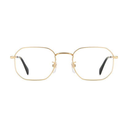 Eyeglasses Frames by David Beckham for men in metal gold showcases a refined full-frame frame design with a refined gold coloured frame finish for a refined and sophisticated look.